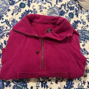 Lululemon Half Zip Scuba Ripened Raspberry